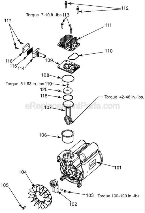 Page B Diagram and Parts List for CPF6025VP Type 0 Porter Cable Compressor